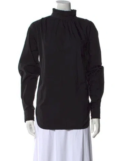 Pre-owned Creatures Of Comfort Mock Neck Long Sleeve Sweatshirt In Black