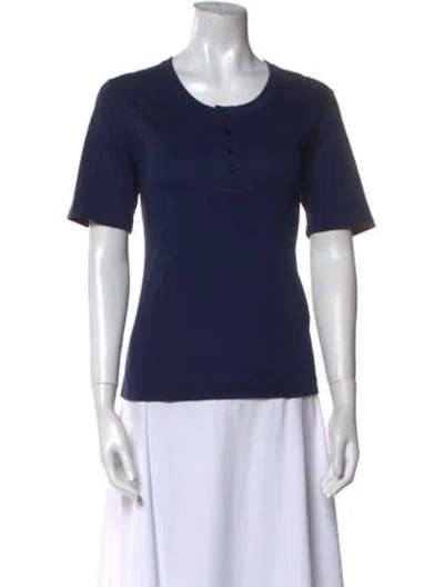 Pre-owned Creatures Of Comfort Scoop Neck Short Sleeve T-shirt In Blue