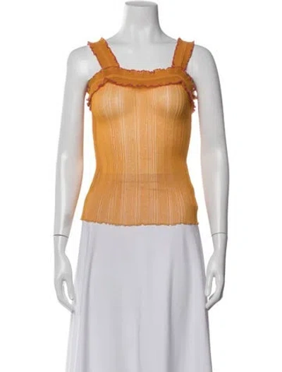 Pre-owned Creatures Of Comfort Scoop Neck Sleeveless Top In Orange