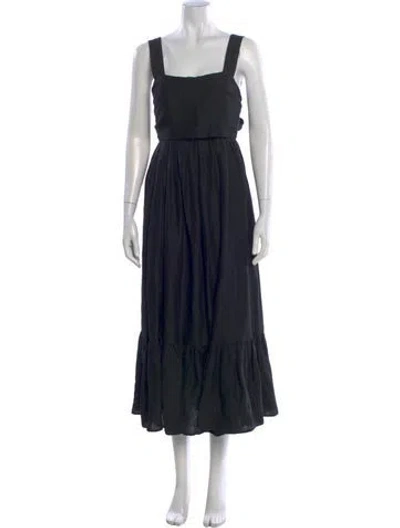 Pre-owned Creatures Of Comfort Silk Long Dress In Black