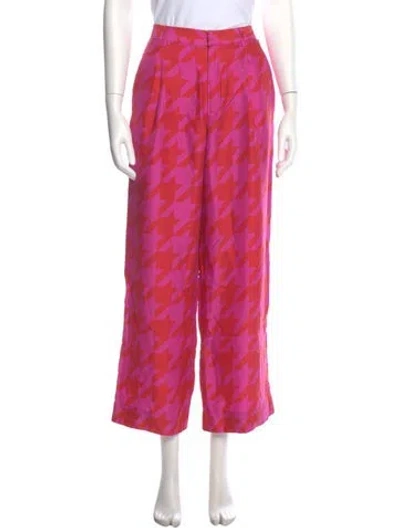 Pre-owned Creatures Of Comfort Silk Wide Leg Pants In Pink
