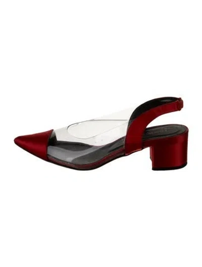 Pre-owned Creatures Of Comfort Slingback Flats In Red