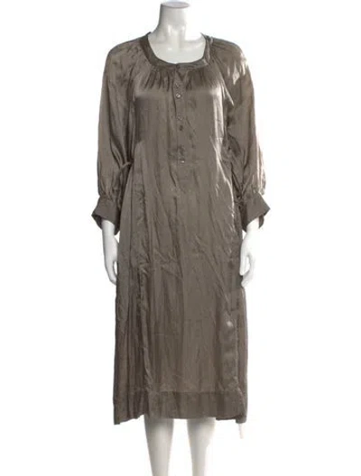 Pre-owned Creatures Of Comfort Square Neckline Long Dress In Gray