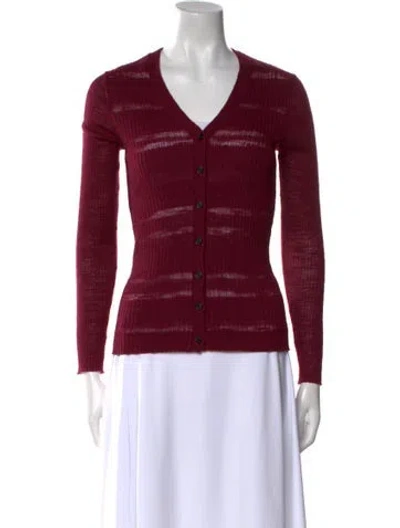 Pre-owned Creatures Of Comfort V-neck Sweater In Burgundy