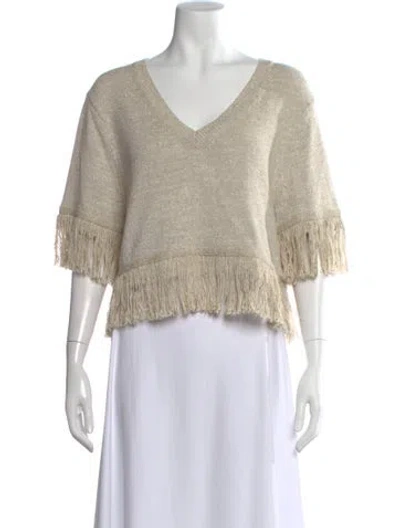 Pre-owned Creatures Of Comfort V-neck Sweater In Neutral