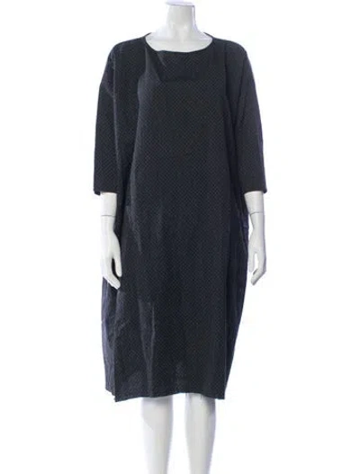 Pre-owned Creatures Of Comfort Wool Midi Length Dress In Gray