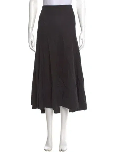 Pre-owned Creatures Of Comfort Wool Midi Length Skirt In Gray