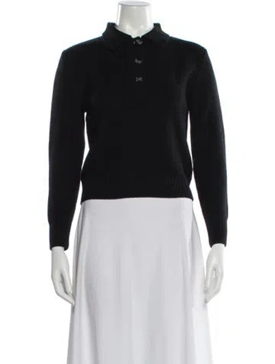 Pre-owned Creatures Of Comfort Wool Mock Neck Sweater In Black