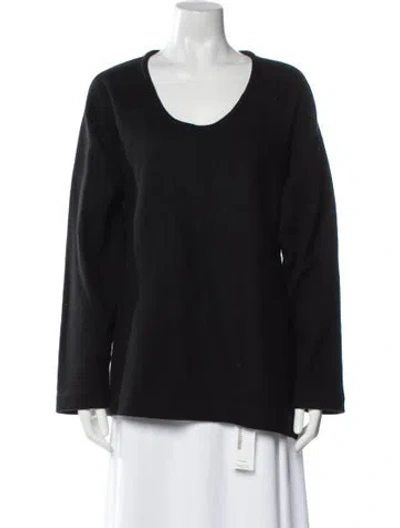 Pre-owned Creatures Of Comfort Wool Scoop Neck Sweatshirt In Black