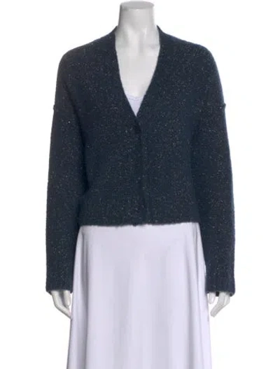 Pre-owned Creatures Of Comfort Wool Tweed Pattern Sweater In Blue