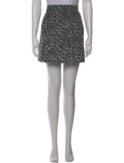 Pre-owned Creatures Of The Wind Animal Print Mini Skirt In Neutral