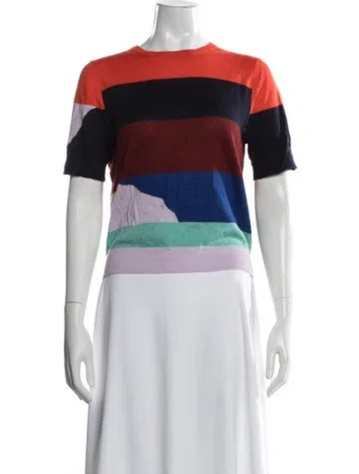 Pre-owned Creatures Of The Wind Cashmere Striped Sweater In Orange
