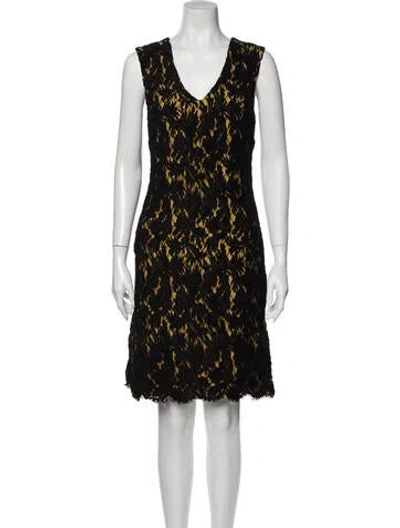 Pre-owned Creatures Of The Wind Lace Pattern Knee-length Dress In Black