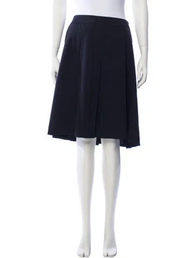 Pre-owned Creatures Of The Wind Pleated Accents Knee-length Skirt In Blue
