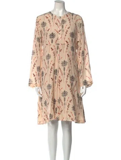 Pre-owned Creatures Of The Wind Silk Knee-length Dress In Neutral