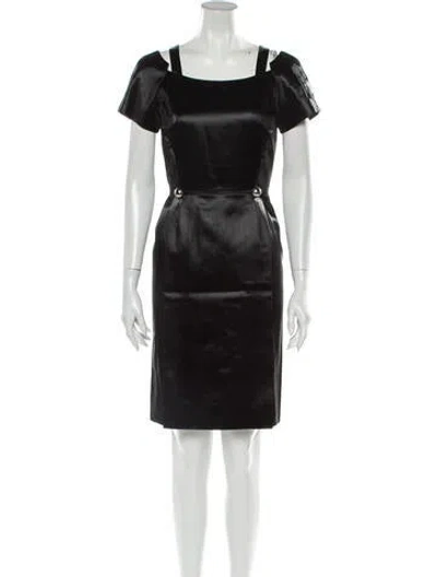 Pre-owned Creatures Of The Wind Square Neckline Knee-length Dress In Black