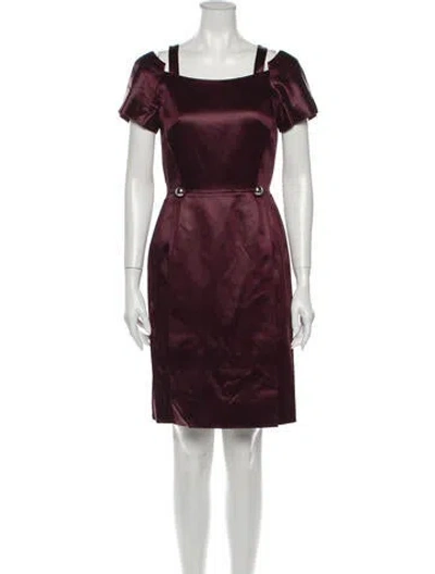 Pre-owned Creatures Of The Wind Square Neckline Knee-length Dress In Burgundy