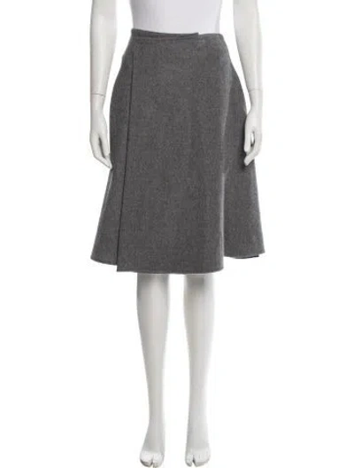 Pre-owned Creatures Of The Wind Virgin Wool Knee-length Skirt In Gray