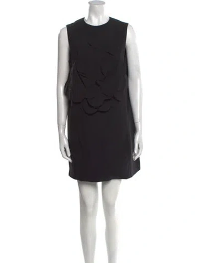 Pre-owned Creatures Of The Wind Virgin Wool Mini Dress In Black