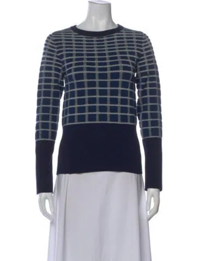 Pre-owned Creatures Of The Wind Virgin Wool Patterned Sweater In Blue