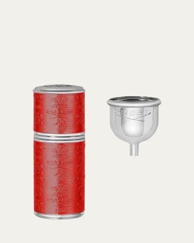Creed 50 ml Cylindrical Atomizer Case, Silver/red