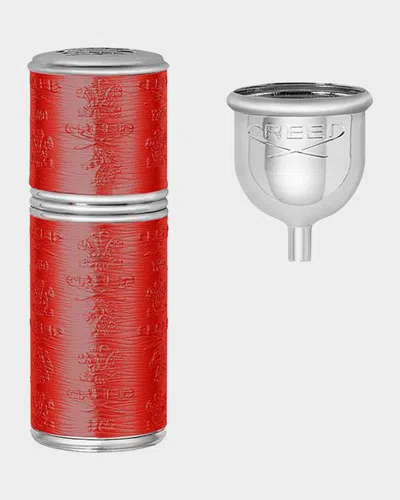 Creed 50 ml Cylindrical Atomizer Case, Silver/red