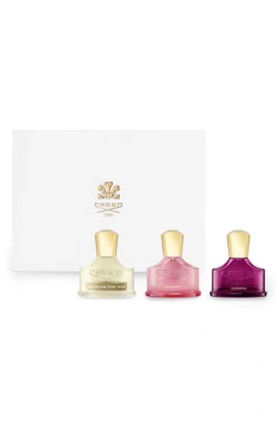 Creed Aventus For Her, Eladaria & Carmina Fragrance Set In Transparent