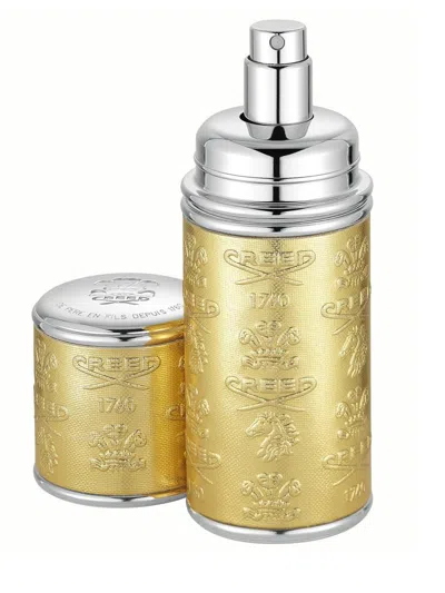 Creed Gold With Silver Trim Leather Deluxe Atomizer