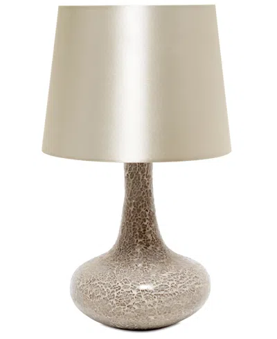 Creekwood Home 14.17" Patchwork Crystal Glass Table Lamp In Champagne