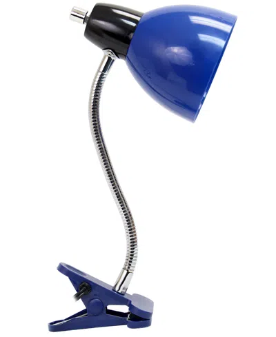 Creekwood Home 15.25" Plastic Basic Clip On Reading Light In Blue