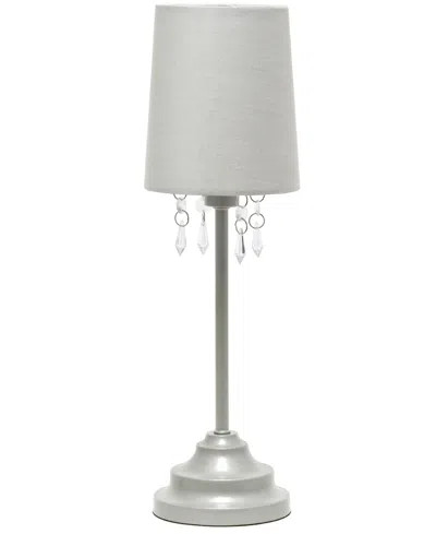 Creekwood Home 17.25" Contemporary Crystal Droplet Table Lamp In Gray
