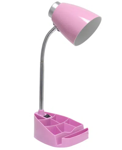 Creekwood Home 18.5" Flexible Gooseneck Organizer Desk Lamp In Pink