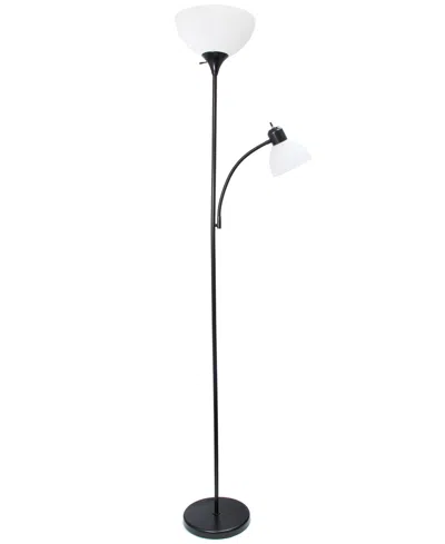 Creekwood Home Essentix 71.5" Tall Traditional 2 Light Mother Daughter Metal Floor Lamp In Black