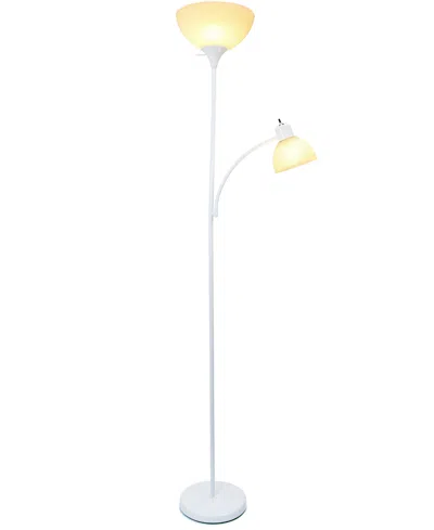 Creekwood Home Essentix 71.5" Tall Traditional 2 Light Mother Daughter Metal Floor Lamp In White