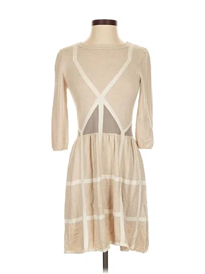 Pre-owned Cremieux Casual Dress In Tan