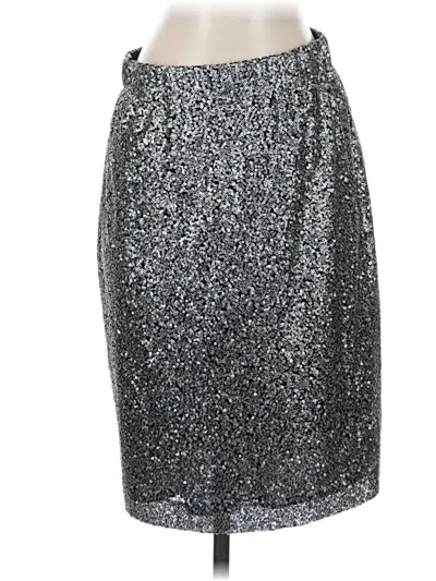 Pre-owned Cremieux Formal Skirt In Silver