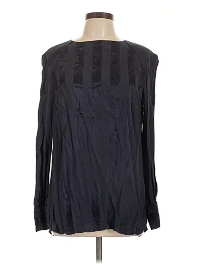 Pre-owned Cremieux Long Sleeve Blouse In Black