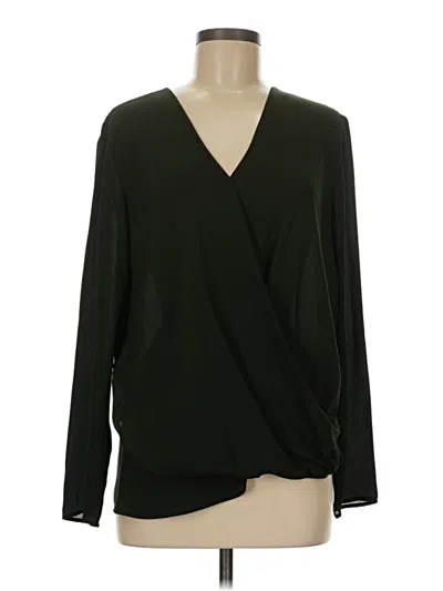 Pre-owned Cremieux Long Sleeve Blouse In Green