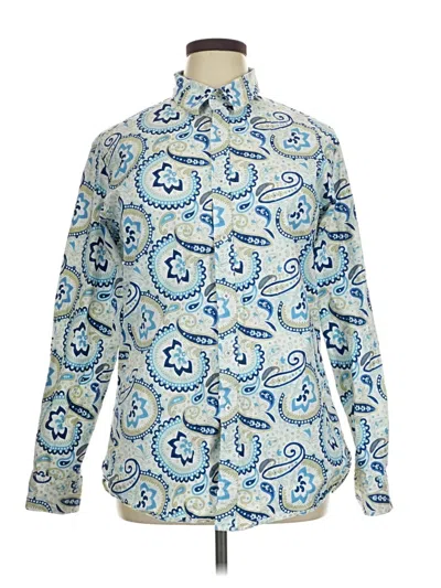 Pre-owned Cremieux Long Sleeve Button Down Shirt In Blue