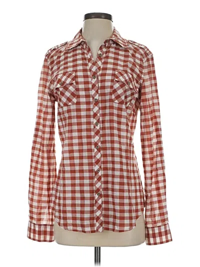 Pre-owned Cremieux Long Sleeve Button Down Shirt In Red