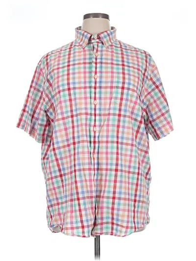 Pre-owned Cremieux Short Sleeve Button Down Shirt In Pink