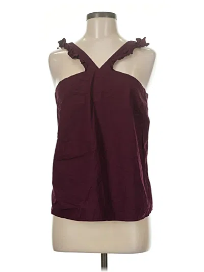 Pre-owned Cremieux Sleeveless Blouse In Burgundy