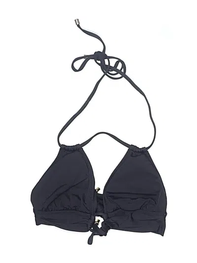 Pre-owned Cremieux Swimsuit Top Black Solid Pattern Swimwear
