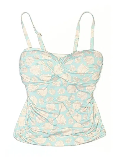 Pre-owned Cremieux Swimsuit Top Blue Paisley Pattern Swimwear