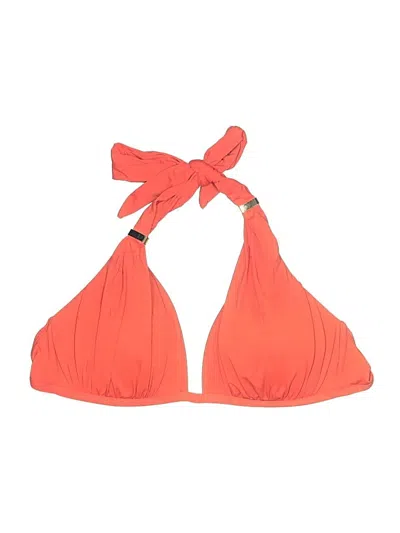 Pre-owned Cremieux Swimsuit Top Orange Solid Pattern Swimwear