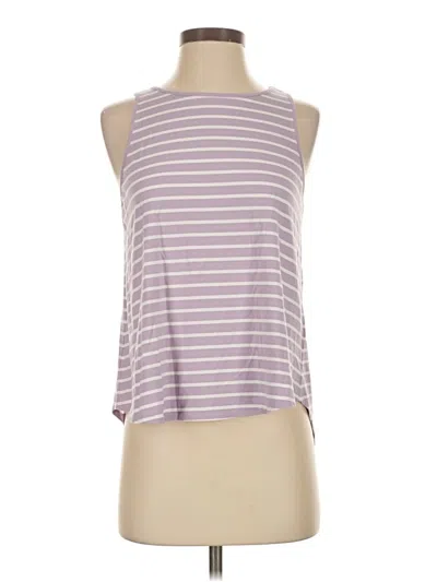 Pre-owned Cremieux Tank Top Purple Halter Neckline Tops