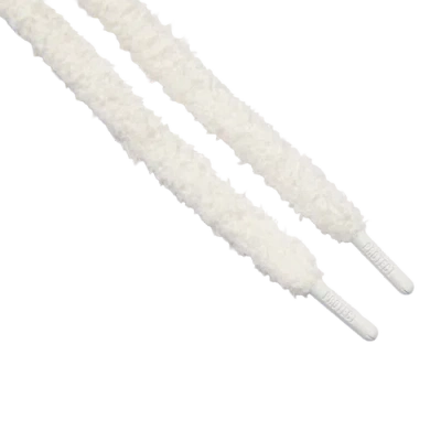 Crep Protect Fuzzy Laces In White