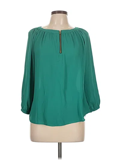 Pre-owned Crescent 3/4 Sleeve Blouse In Teal