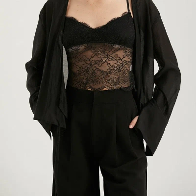 Crescent Adriana Two-piece Top In Black