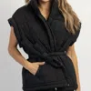 CRESCENT AVALON TIE QUILTED PUFFER VEST